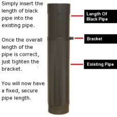 Flue pipe 5" x adjustable length